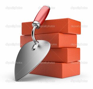 depositphotos_10954650-Trowel-and-bricks.-Work-place.-3D-icon-isolated-on-white-backgro